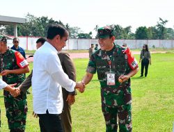 Danrem 043/Gatam Bersama Pangdam II/Sriwijaya Amankan Serangkaian Kunjungan Kerja Presiden Joko Widodo Di Lampung Selatan