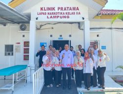 Lapas Narkotika Bandar Lampung Terima Monev Program HIV/AID dan PIMS dari Dinkes Lampung