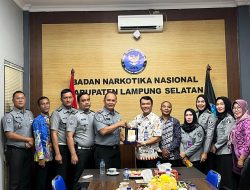 Perkuat Sinergitas P4GN, Lapas Narkotika Bandar Lampung Lakukan Audiensi ke BNN Kabupaten Lampung Selatan