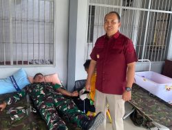 Sinergitas Kodim 0421 Lampung selatan dengan Lapas Narkotika Kelas IIA Bandar Lampung dalam kegiatan Donor Darah