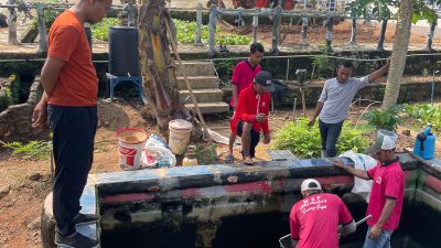 Dalam Upaya lerkuat ketahanan pangan Lapas Kelas IIB Gunung Sugih Panen Raya Ikan Lele