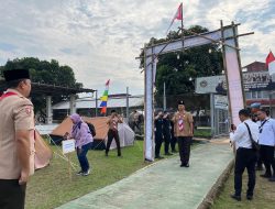 Kepala Kantor Wilayah Direktorat jenderal pemasyarakatan Lampung Buka perkemahan Satya Darma Bakti Pemasyarakatan Di Lapas Narkotika