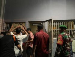 Perkuat Deteksi Dini Gangguan Keamanan, Lapas Metro Gelar Razia Gabungan Bersama TNI dan Polri