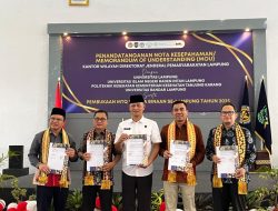 Kanwil Ditjenpas Lampung Teken MoU dengan Empat Perguruan Tinggi untuk Perkuat Pembinaan Pemasyarakatan