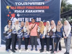 Tim Voli Perempuan Lapas Metro Raih Juara Tiga Dalam Perebutan Piala Kakanwil