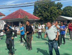 Jaga Kebugaran dan Kekompakan, Pegawai Lapas Narkotika Bandar Lampung Gelar Senam Pagi Bersama