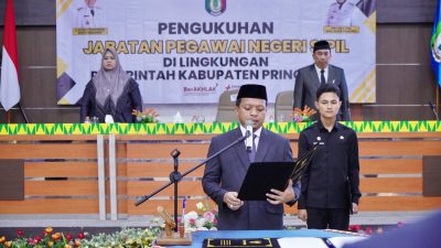 Bupati Pringsewu Kukuhkan 9 jabatan Pegawai Negeri Sipil