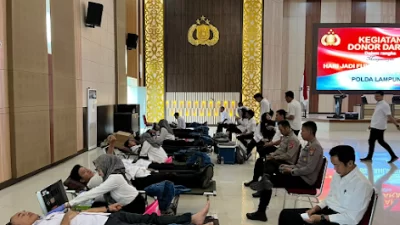 Peringati Hari Intelijen Polri, Ditintelkam Polda Lampung Gelar Donor Darah