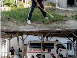 Tingkatkan Kenyamanan Layanan, Pegawai Rutan Dumai Kompak Gelar Gotong Royong Bersama