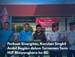 Perkuat Sinergitas, Karutan Singkil Ambil Bagian dalam Turnamen Tenis HUT Bhayangkara ke-80