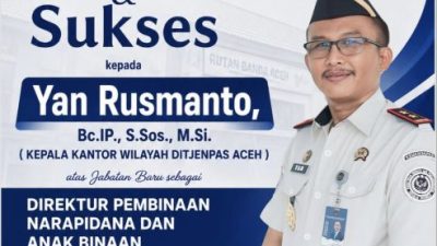Sertijab Ditjenpas: Rutan Banda Aceh Ucapkan Selamat atas Jabatan Baru Yan Rusmanto