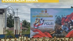 Rutan Singkil Hadiri Upacara Hari Bhayangkara ke-80 di Polres Aceh Singkil