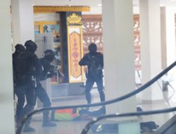 Antisipasi Tindakan Melawan Hukum, Satbrimob Polda Lampung Sukses Gelar Airport Contingency Exercise di Bandara Radin Inten II