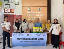 Rutan Singkil Berbagi, Bantuan Sosial Disalurkan kepada Desa Binaan