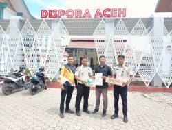 Semakin Semangat Berolahraga, Rutan Banda Aceh Terima Dukungan Peralatan Olahraga dari Dispora Aceh