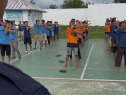 Isi Sabtu dengan Aktivitas Positif, WBP Rutan Singkil Berolahraga