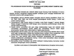 Dampak Erupsi Gunung Anak Krakatau, Pemprov Lampung Alihkan KBM Sekolah ke Daring