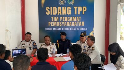 Perkuat Proses Pembinaan, Rutan Singkil Gelar Sidang TPP Pengusulan Integrasi Bersama Kanwil Secara Daring